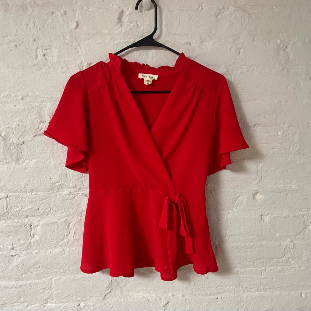 Red blouse
